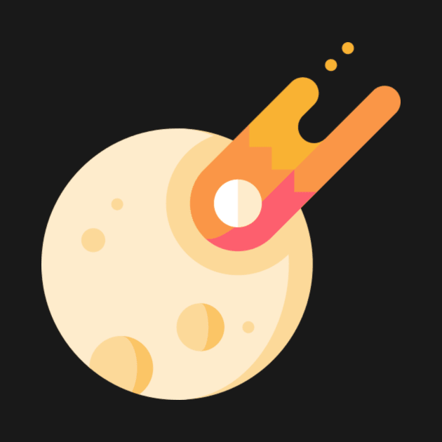 meteorite strike icon sticker by Lonneketk