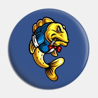 fish smoking Pin