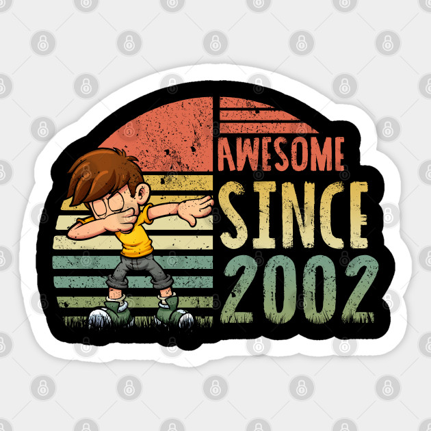 Happy 17 Years Old T Shirts Dabbing 2002 Boy Funny Gift T Shirts 2002 Boy Gifts Sticker Teepublic Au