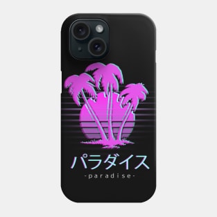 Otaku Japanese Vaporwave Aesthetic  Paradise Sunset Phone Case