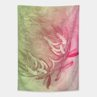 Pink and green wattle and kaleidoscope Tapestry