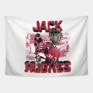 Jack Hughes New Jersey Block Tapestry