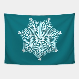 Ice Heart Mandala Tapestry