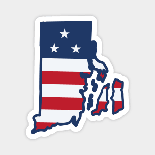 Stars and Stripes Rhode Island Magnet