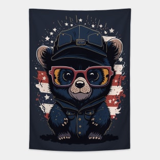 Patriotic Bear Tapestry