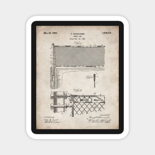 Tennis Net Patent - Tennis Lover Coach Instructor Art - Antique Magnet