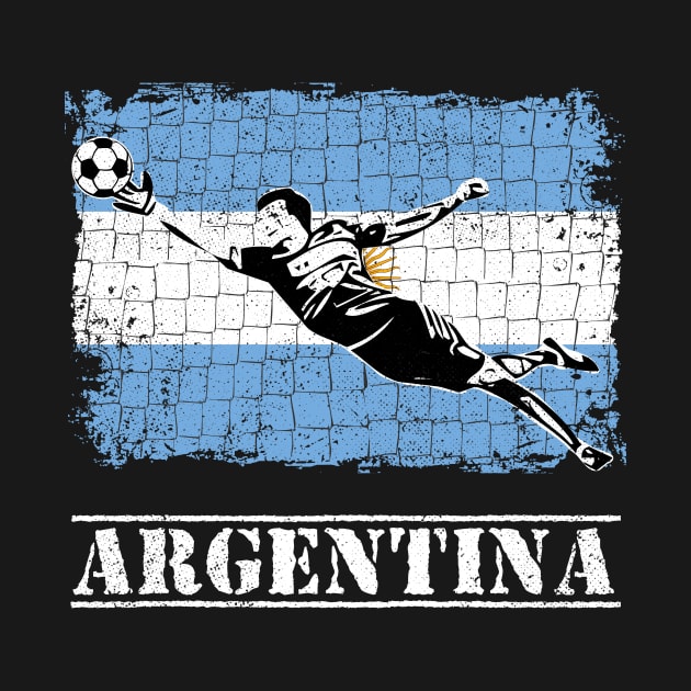 Argentina Soccer Supporter Goalkeeper Shirt by zeno27