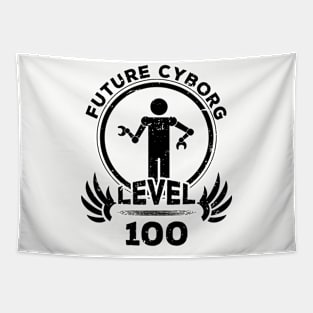 Level 100 Future Cyborg Robot Fan Gift Tapestry