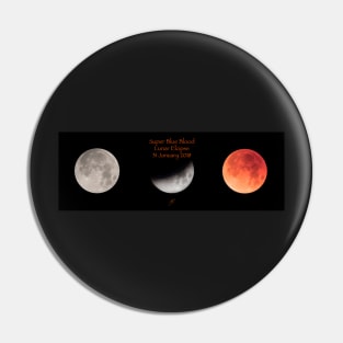 Three Phases of the Super Blue Blood Moon Lunar Eclipse of 2018 Pin