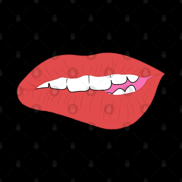 Biting lip by PincGeneral