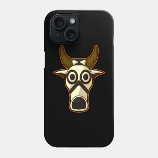 Ancient african aboriginal cow mask design Phone Case