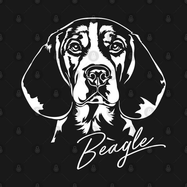 Funny Beagle dog lover portrait by wilsigns