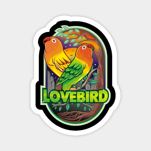 Lovebird tshirt design Magnet by jarvis.kreatif