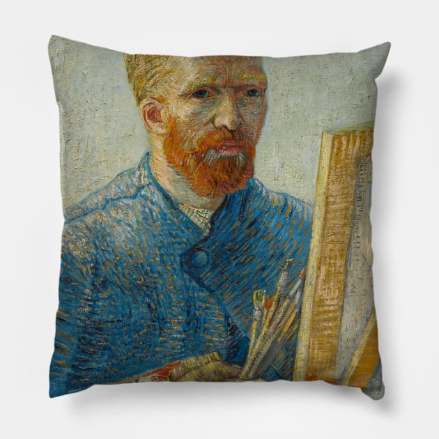 Vincent Vangogh Self Portrait Pillow by RetroSalt