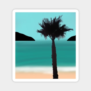 Palmtree scenery Magnet