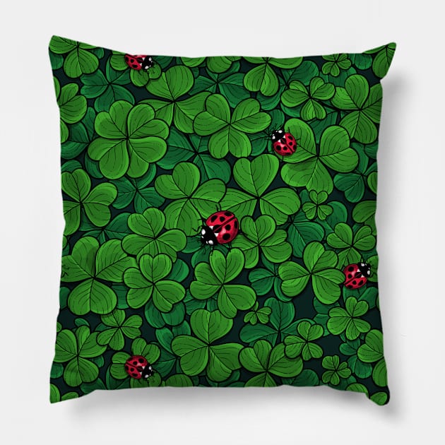 Find the lucky clover Pillow by katerinamk