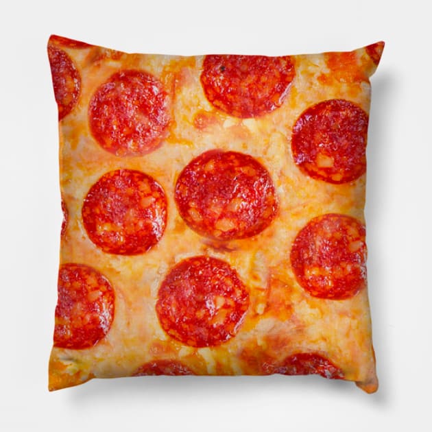 Pepperoni Pizza Design Pillow by Brobocop