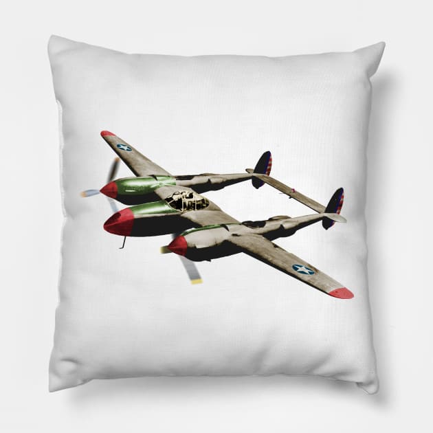 P38 Lightning Fathers Day Pillow by RandomArtHouse