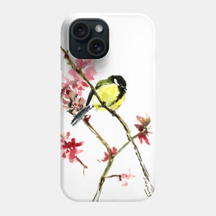 Great Tit and Spring Blossom Phone Case