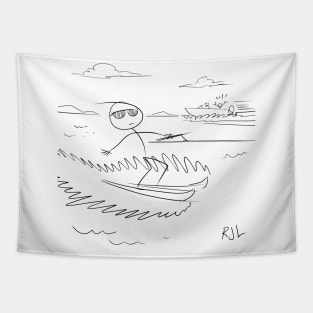 Water Skiing Stick Tapestry