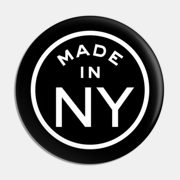 MADE IN NY (White) Nyc Pin TeePublic