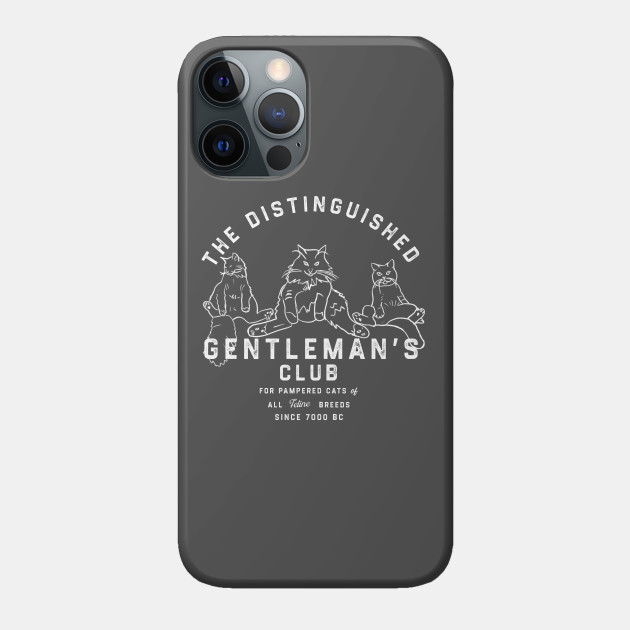 Vintage Cat Funny Illustration Distinguished Gentleman - Funny Cats - Phone Case