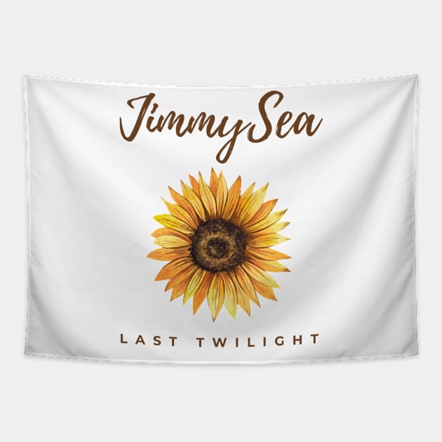 JimmySea Last Twilight Sunflower Vice Versa Tapestry by LambiePies