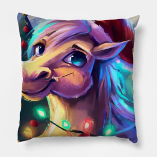 Cute Horse Drawing Pillow