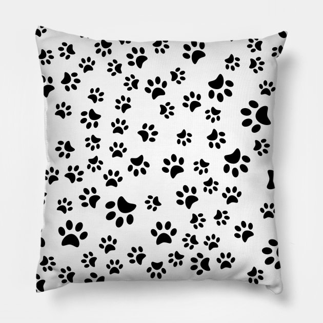 Pads of cat paws Pillow by RNko