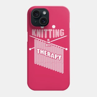 Knitting. The best therapy ever. Phone Case