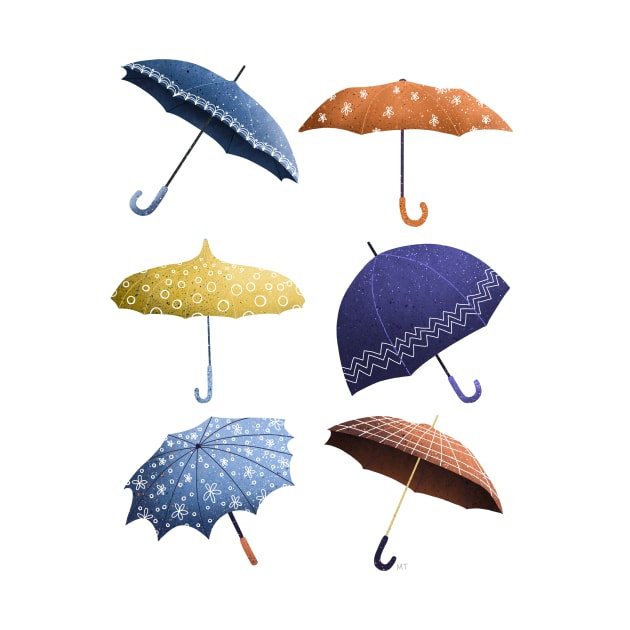 Fun Umbrellas Pattern - Retro by monitdesign