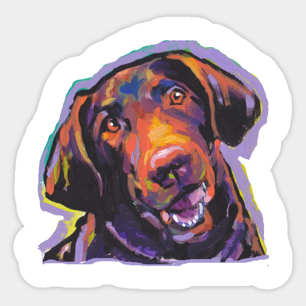 Chesapeake Bay Retriever Dog Bright Colorful Pop Dog Art Chesapeake Bay Retriever Sticker Teepublic