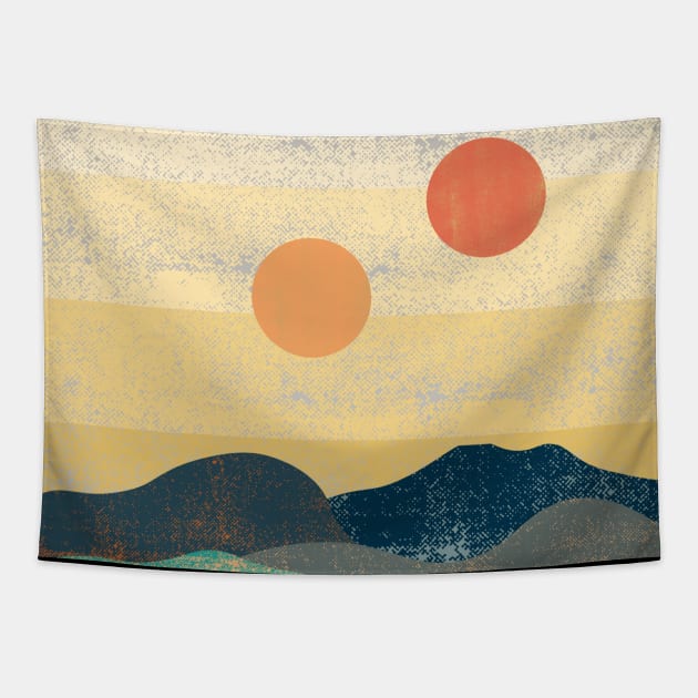 Binary Sunset Colorful Tapestry by High Altitude