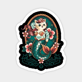 Mermaid cat tattoo Magnet