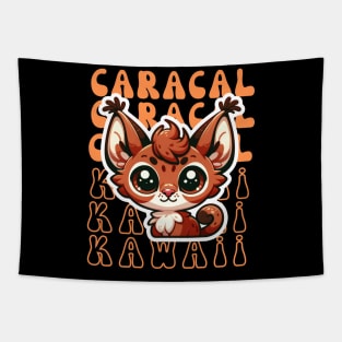 Kawaii caracal Tapestry
