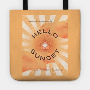 Hello Sunset - Red Velvet Tote