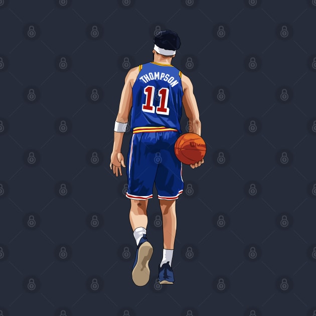 Klay Thompson Vector Back with Ball Qiangy by qiangdade