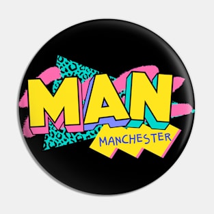 Manchester UK Retro 90s Logo Pin