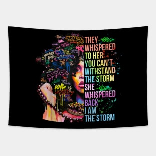 Juneteenth Women Black History Shirt I Am The Storm Women Tapestry