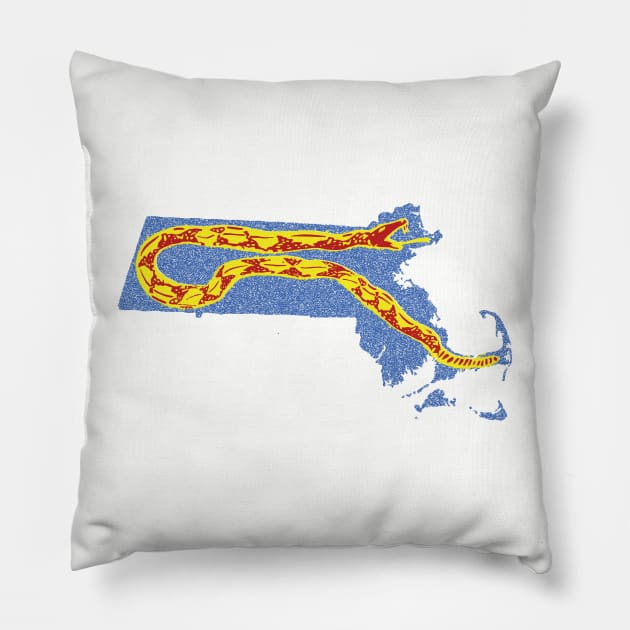 Massachusetts Gadsden snake Pattern Pillow by pelagio