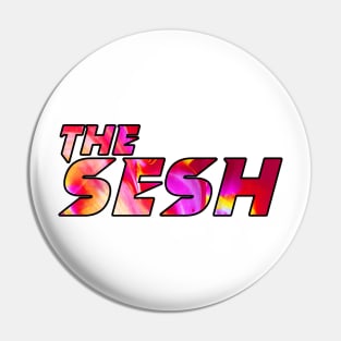 The sesh red and yellow colour bomb design Pin