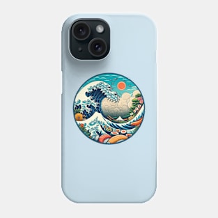 Great Wave of Sushi - Contemporary Edo Art Inspired Phone Case