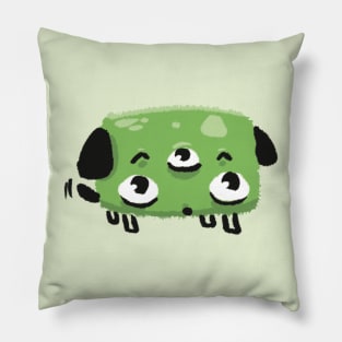 Three-eyed Dog Doodle Monster Pillow