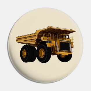 Haul truck cartoon illustration Pin