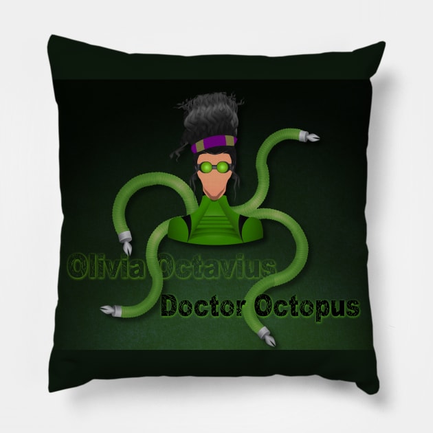 Doc ock backdrop Pillow by Thisepisodeisabout