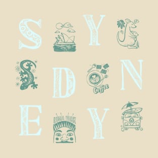 Sydney Alphabets - Lazy Afternoon T-Shirt