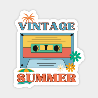 Nostalgic Melodies: Vintage Summer Vibes Magnet