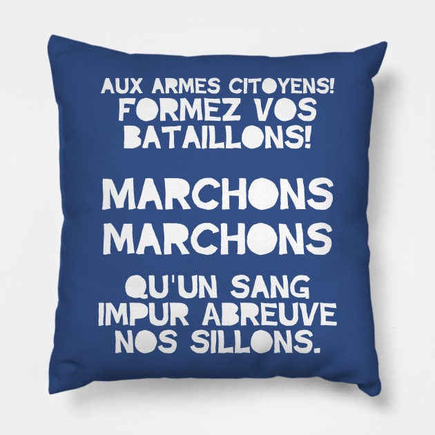 France Football - La Marseillaise (French Anthem) Pillow by StarIconsFooty