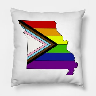 Progress pride flag - Missouri Pillow