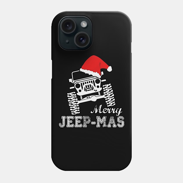 Merry Jeep-mas Merry Christmas Jeep Lover Jeep Christmas Jeep Santa Phone Case by Liza Canida